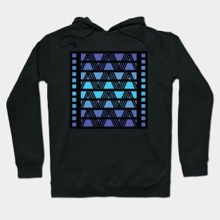 “Dimensional Wavelength” - V.2 Blue - (Geometric Art) (Dimensions) - Doc Labs Hoodie